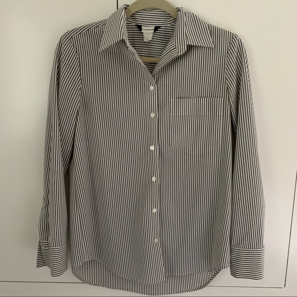 Club Monaco Striped Button Down